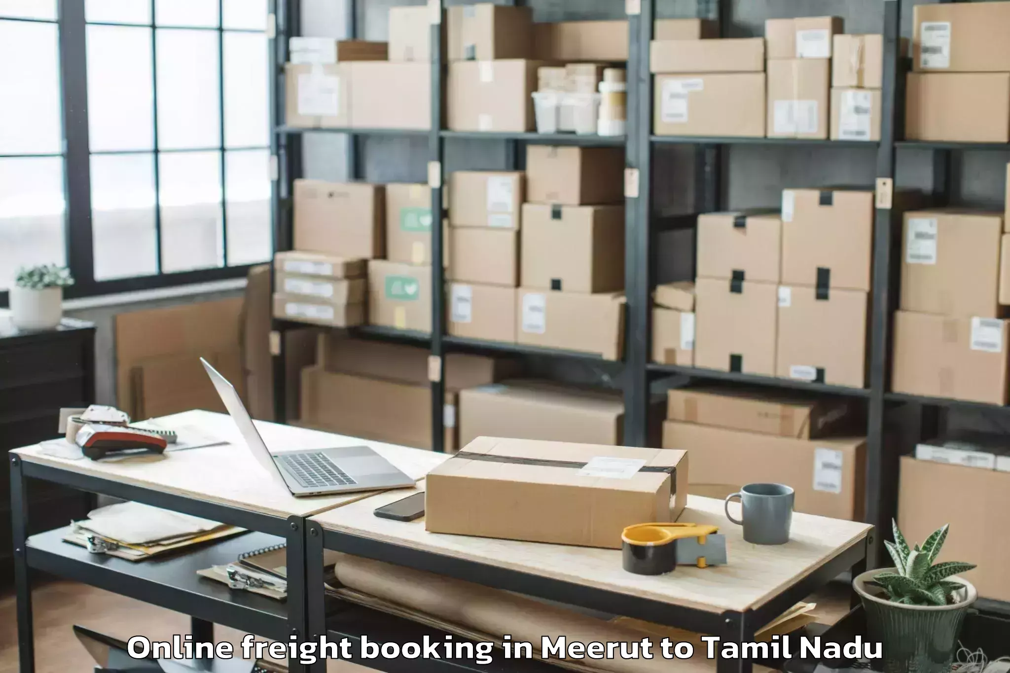 Quality Meerut to Kodavasal Online Freight Booking